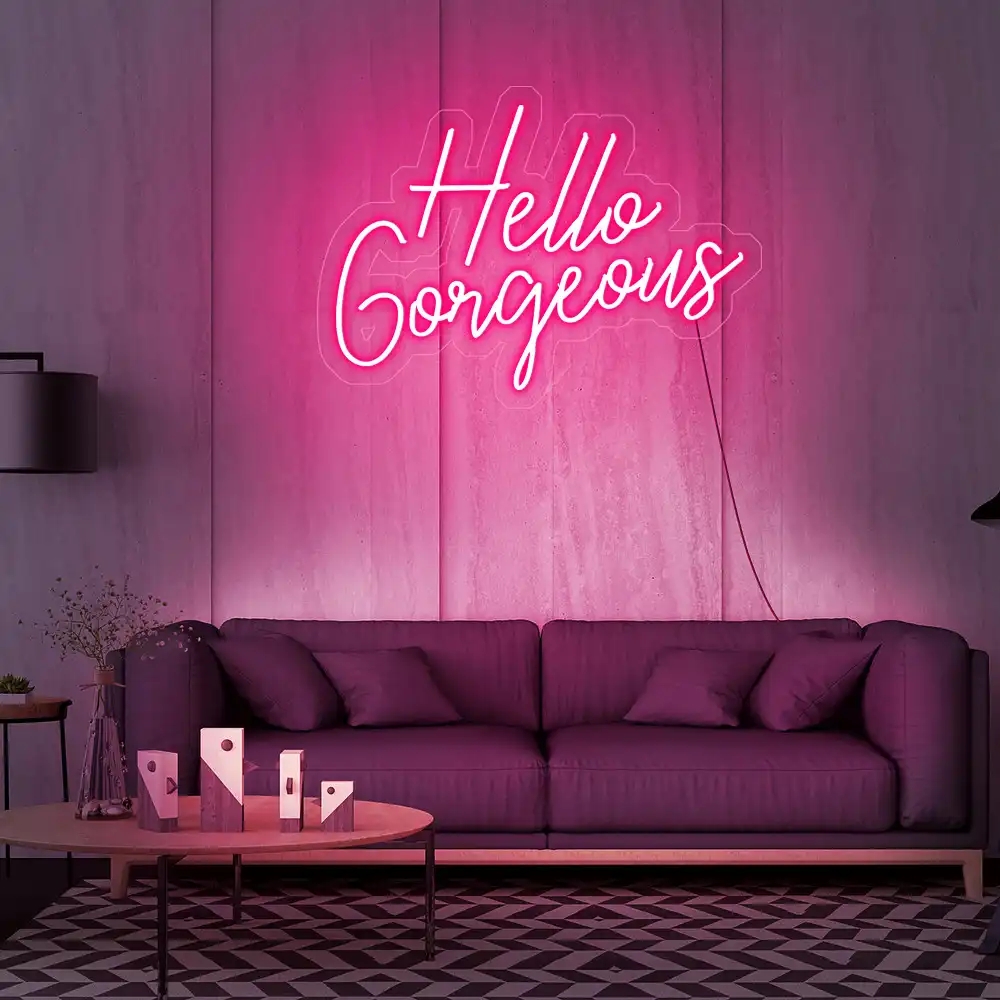 rebowsigns Hello Gorgeous 2 Neon Sign