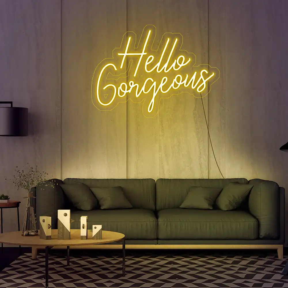 rebowsigns Hello Gorgeous 2 Neon Sign