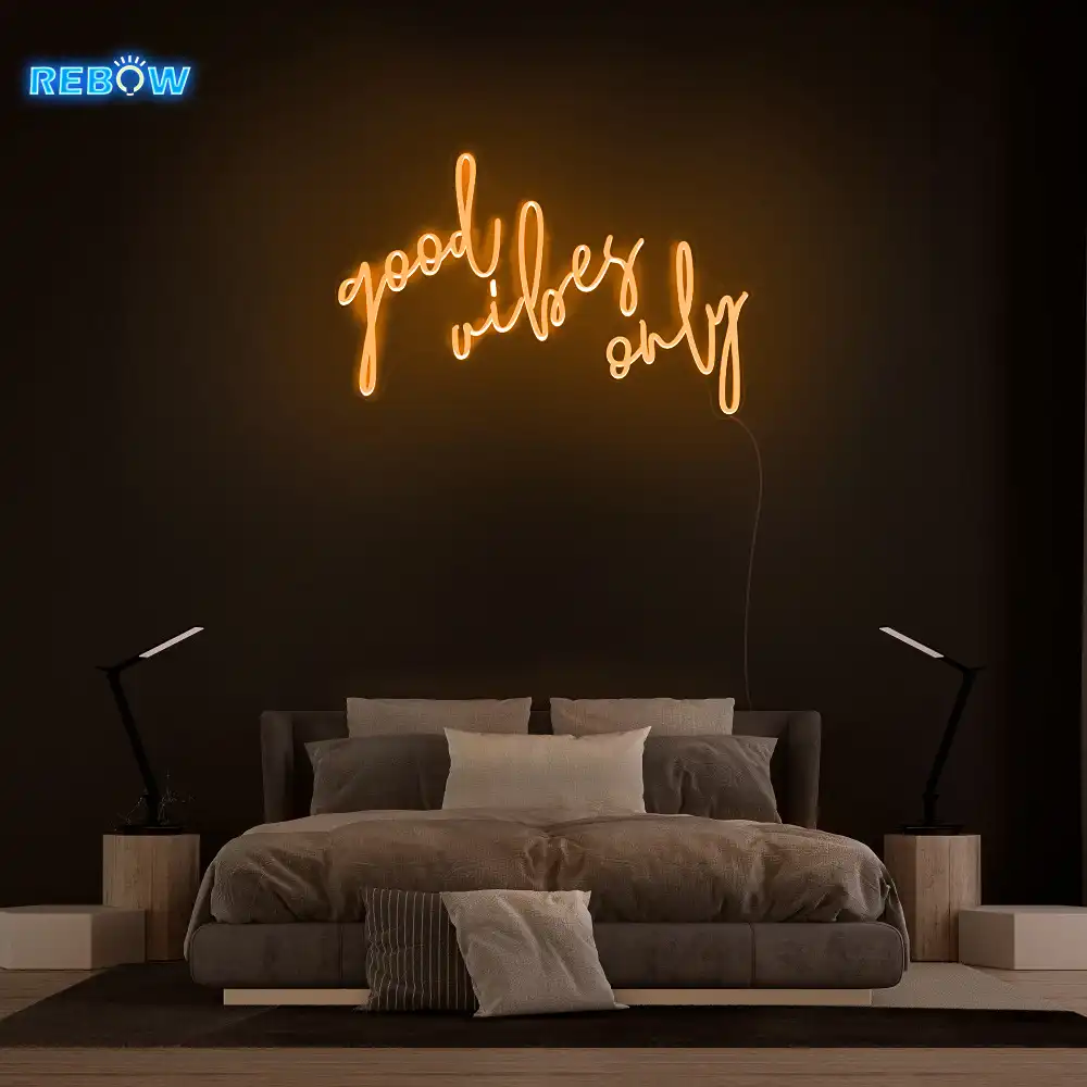 Rebow Good Vibes Only Neon Sign