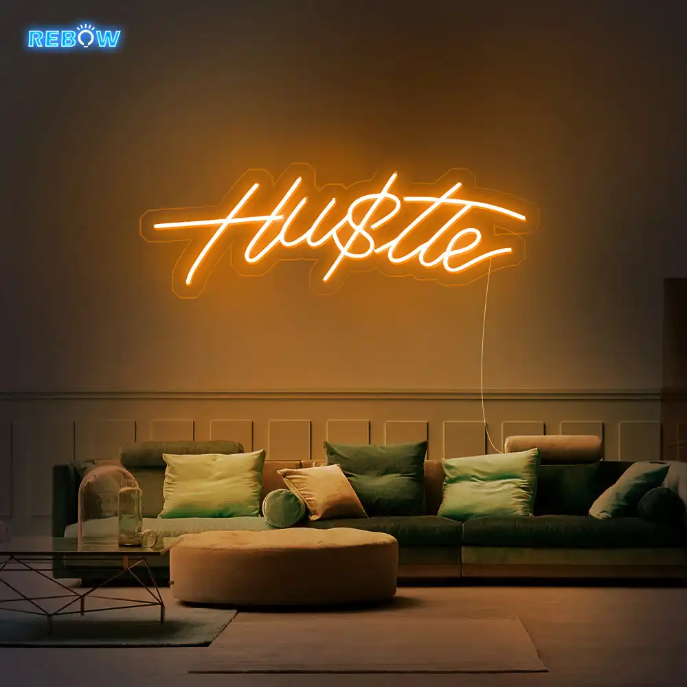 Hustle Neon Sign,Inspirational Neon Sign