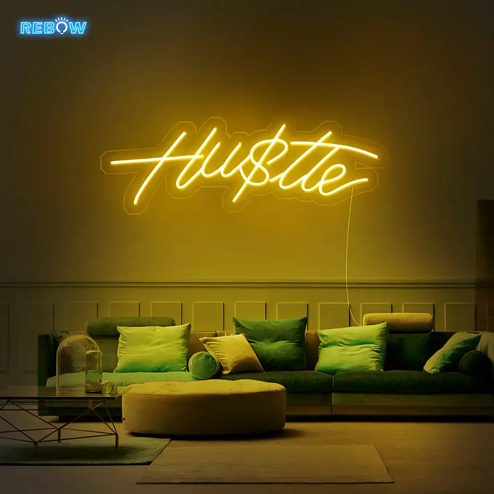 Hustle Neon Sign,Inspirational Neon Sign