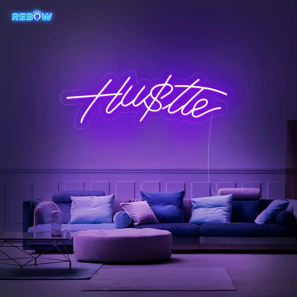 Hustle Neon Sign,Inspirational Neon Sign