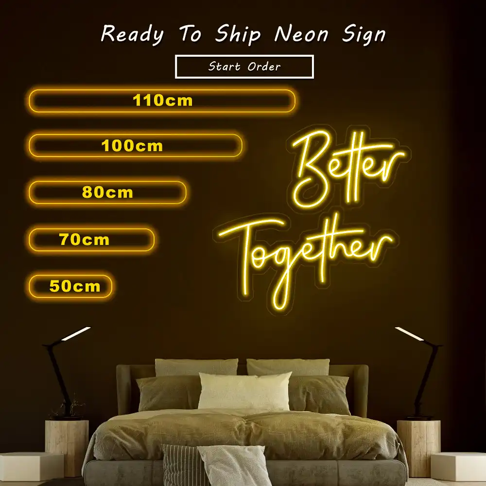 Rebow Better Together 3 Neon Sign